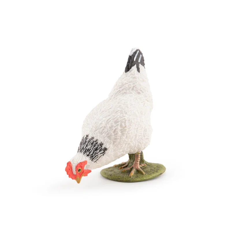 Papo - Figurine - Poule blanche picorant - 3 ans+