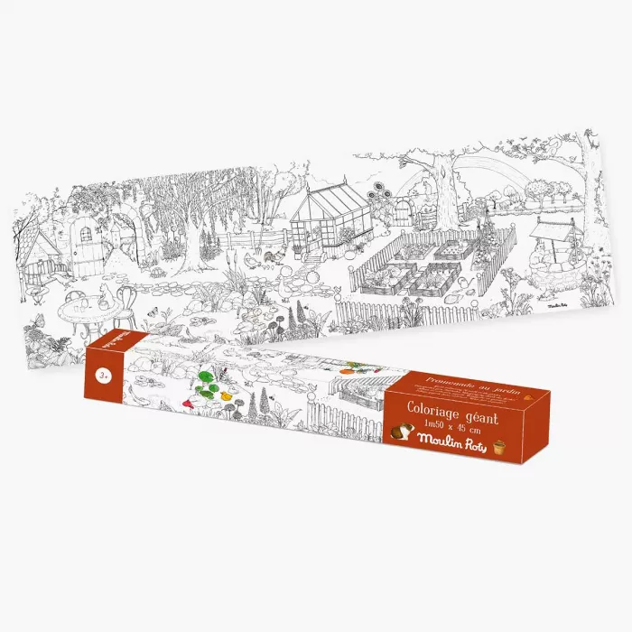 Moulin roty - Le jardin du moulin - Coloriage géant Le jardinier -3 ans +