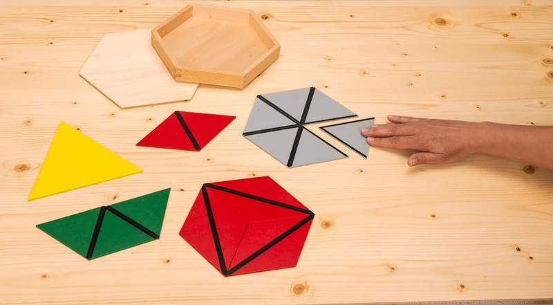 Montessori Konstruktive Dreiecke – 5-tlg. Geometrie-Sets
