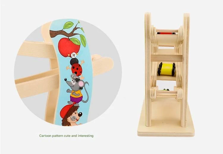 Montessori Rutschbahn Holz – Auto-Rutsche für Kleinkinder