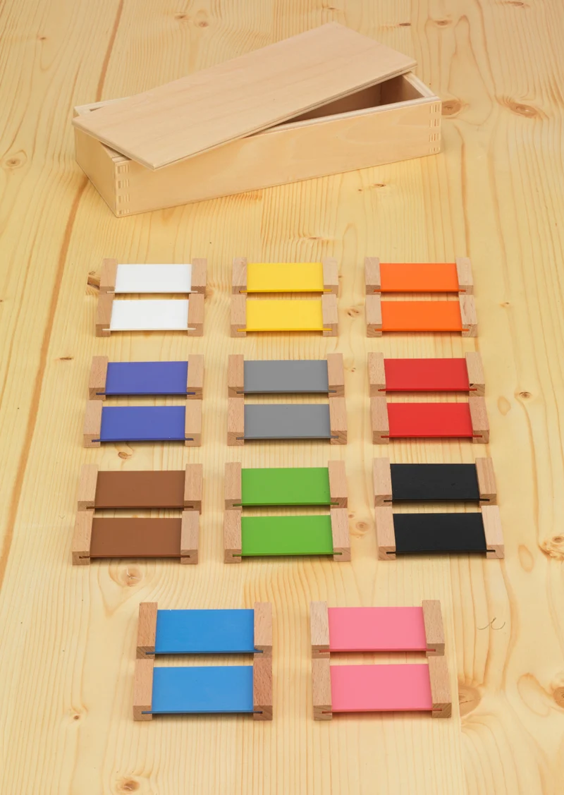 Montessori Farbtäfelchen Komplettset – Farben lernen & sortieren