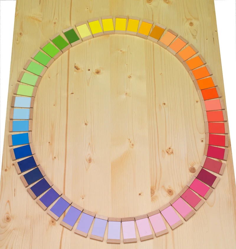Montessori Farbtäfelchen Komplettset – Farben lernen & sortieren