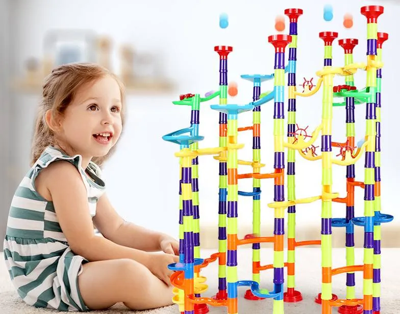 Kugelbahn-Bausteine Set aus ABS-Kunststoff für Kinder