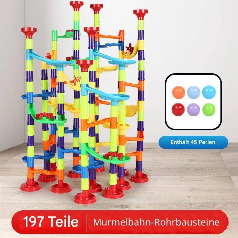 Kugelbahn-Bausteine Set aus ABS-Kunststoff für Kinder