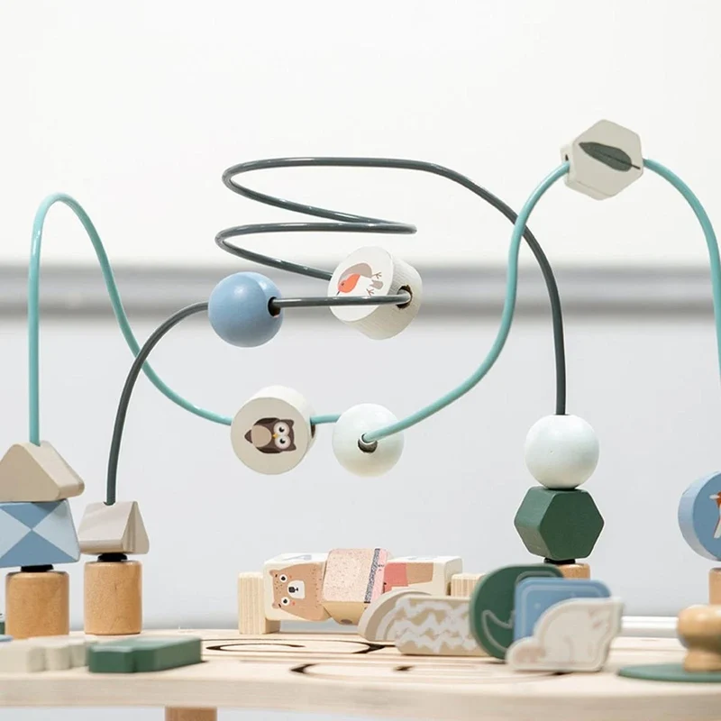 Montessori Aktivitätstisch Holz – Busy Board & Lerntisch