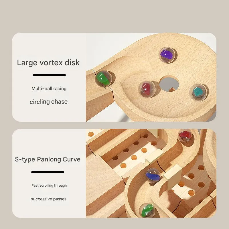 Montessori Murmelbahn Holz – Kreativer Konstruktions-Spaß
