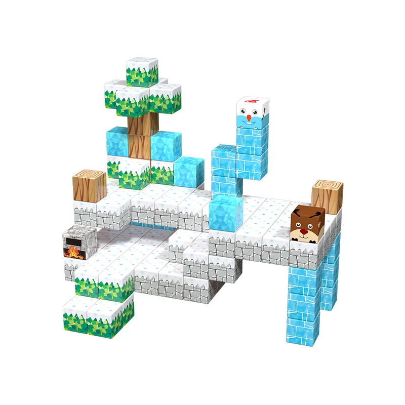 Montessori Magnetbausteine Original-Eiswelt – Winter Edition