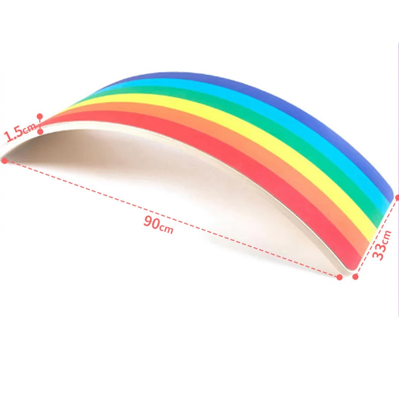Regenbogen Wackelbrett – Montessori Balance Board Holz