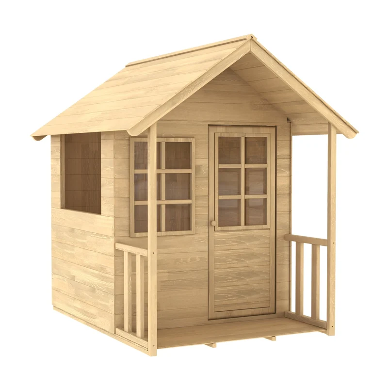 Cabane enfant avec véranda - bois FSC® - LAVANDE