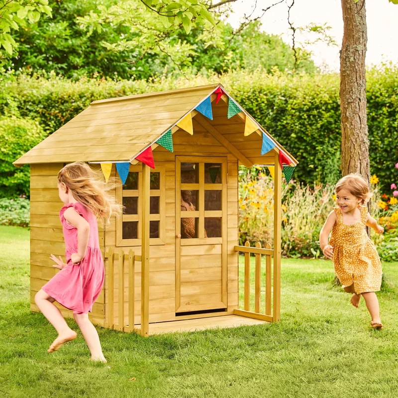 Cabane enfant avec véranda - bois FSC® - LAVANDE