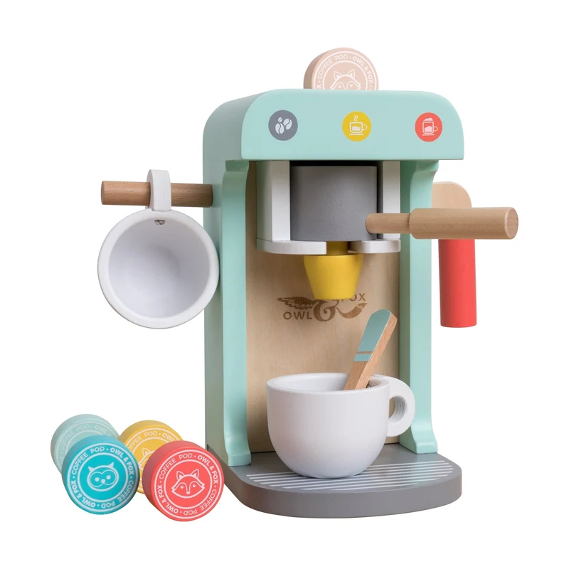 Machine à café en bois FSC® pour enfant dès 3 ans