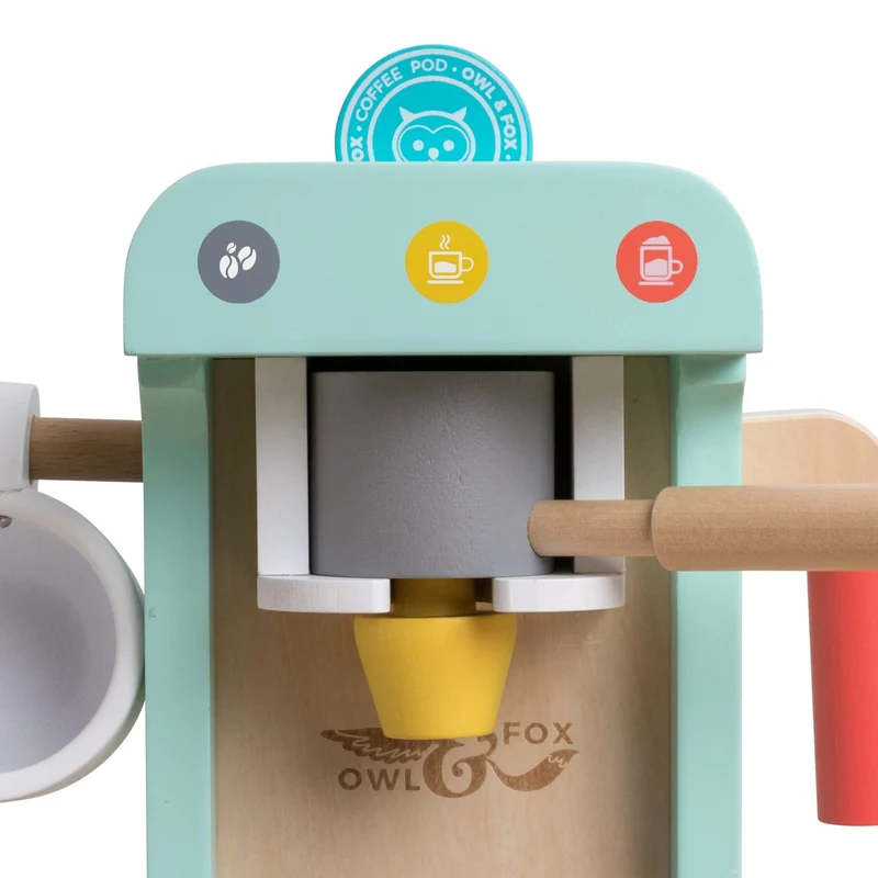 Machine à café en bois FSC® pour enfant dès 3 ans