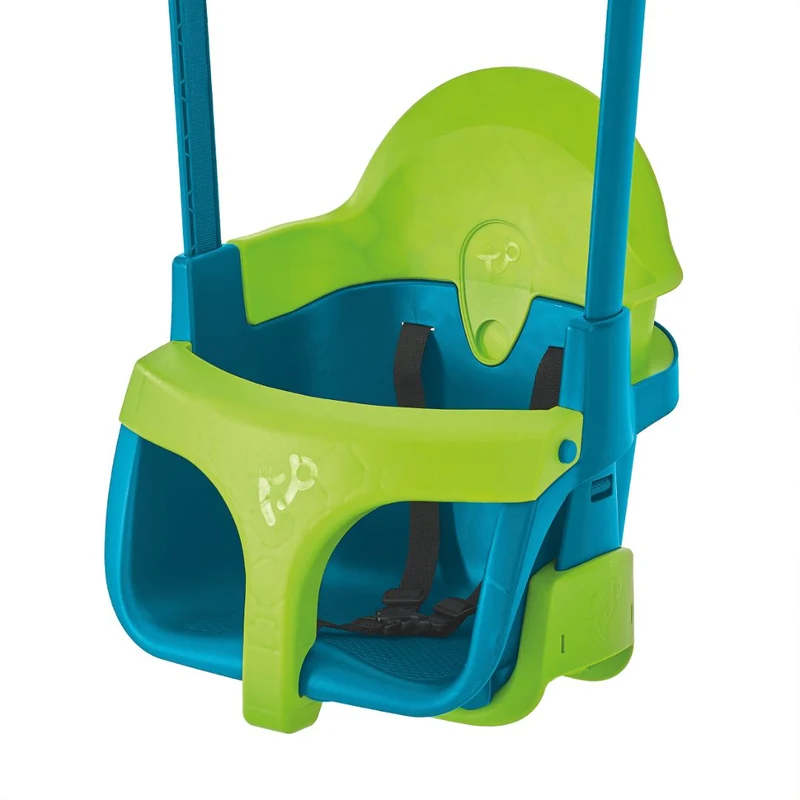 Balançoire siège bébé évolutif de 6 mois à 8 ans - H190-250cm - bleu et vert - QUADPOD