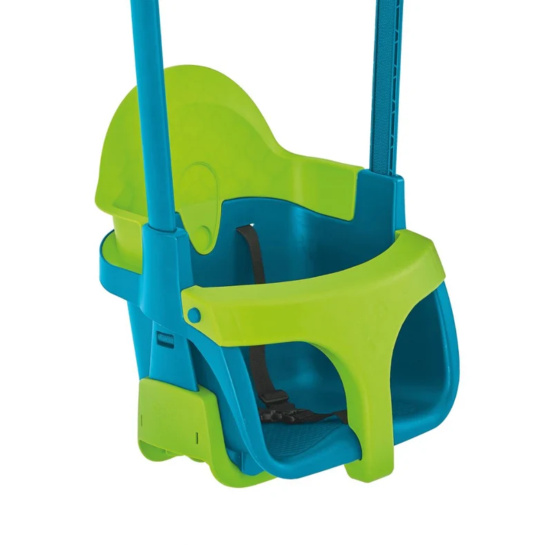 Balançoire siège bébé évolutif de 6 mois à 8 ans - H190-250cm - bleu et vert - QUADPOD