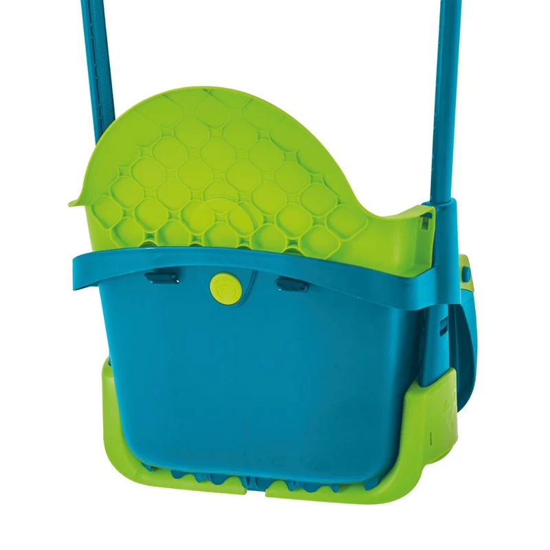 Balançoire siège bébé évolutif de 6 mois à 8 ans - H190-250cm - bleu et vert - QUADPOD