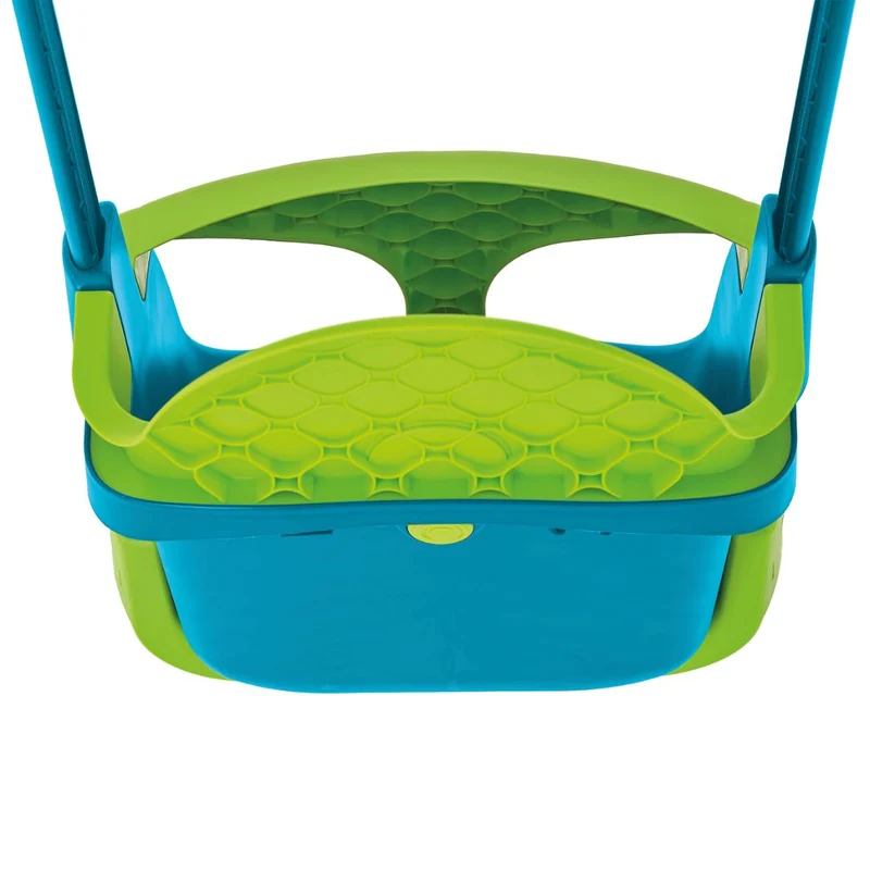 Balançoire siège bébé évolutif de 6 mois à 8 ans - H190-250cm - bleu et vert - QUADPOD