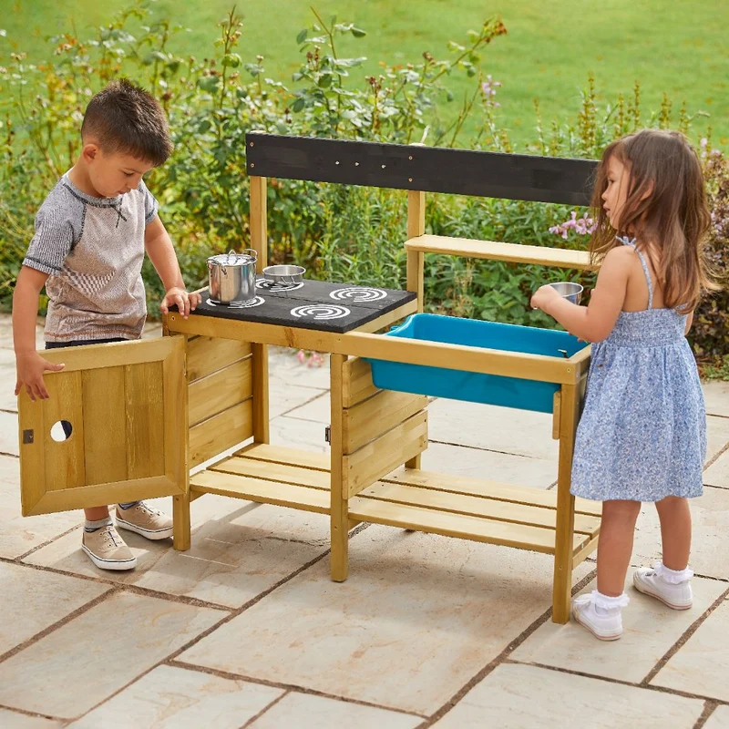 Cuisine d'extérieur pour enfant JUNIOR CHEF bois FSC®