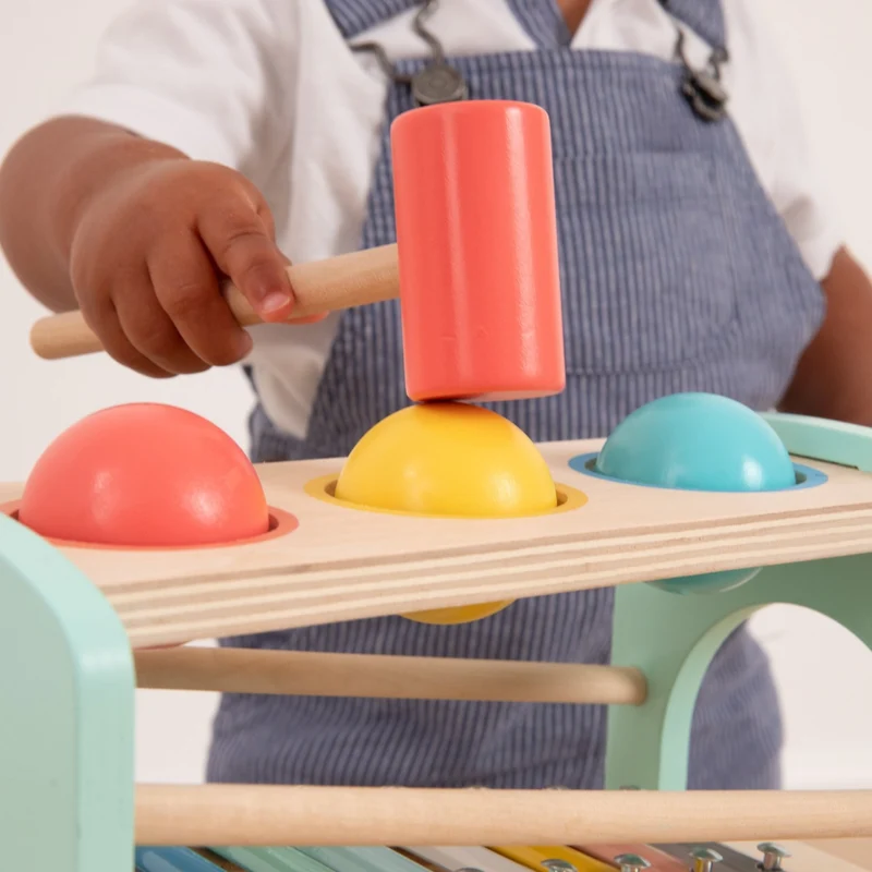 Banc xylophone en bois FSC® pour enfant dès 1 an