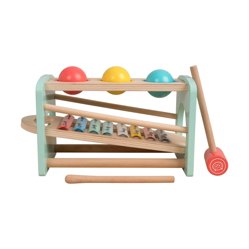 Banc xylophone en bois FSC® pour enfant dès 1 an