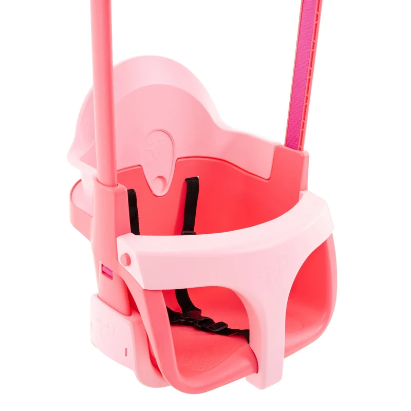 Balançoire siège bébé évolutif de 6 mois à 8 ans - H190-250cm - rose - QUADPOD