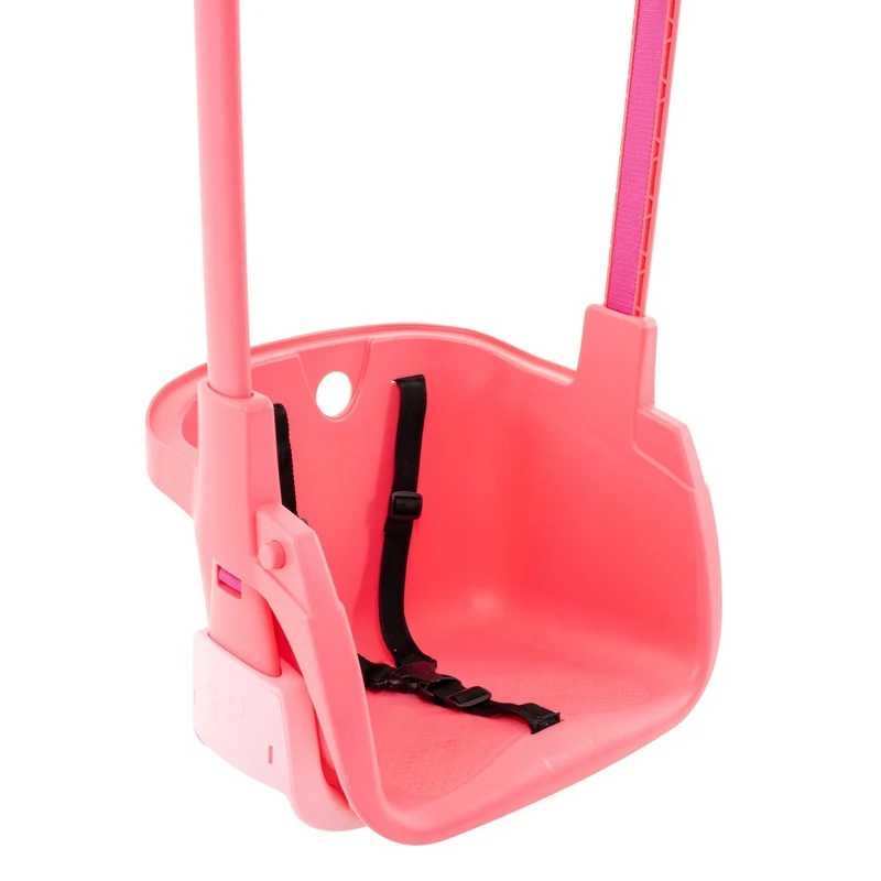 Balançoire siège bébé évolutif de 6 mois à 8 ans - H190-250cm - rose - QUADPOD