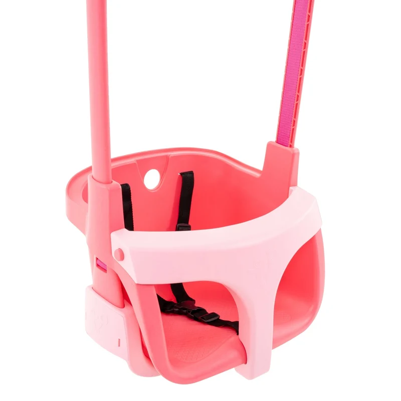 Balançoire siège bébé évolutif de 6 mois à 8 ans - H190-250cm - rose - QUADPOD