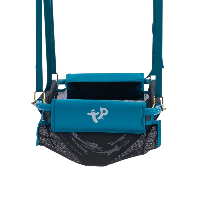 Balançoire bateau pirate 2 enfants pour portique bois - poutre ronde D10 cm - noir et bleu