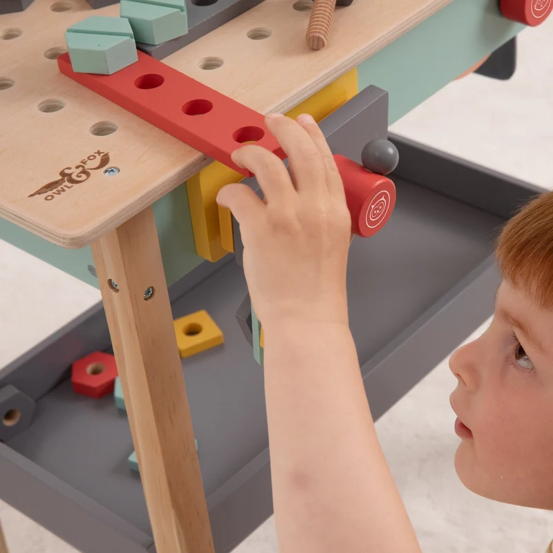 Établi de bricolage en bois FSC® pour enfant dès 3 ans