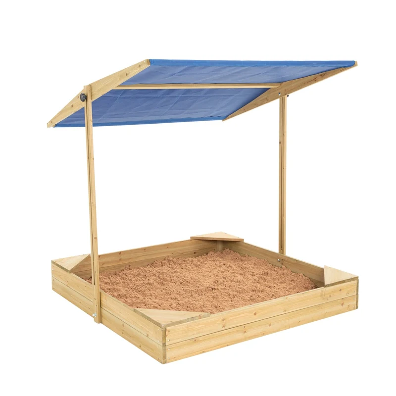 Bac à sable enfant avec auvent bois FSC®