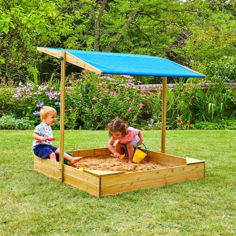 Bac à sable enfant avec auvent bois FSC®