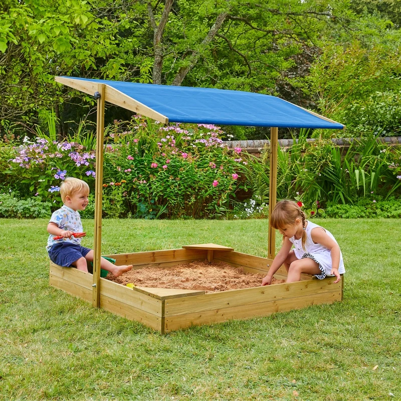 Bac à sable enfant avec auvent bois FSC®
