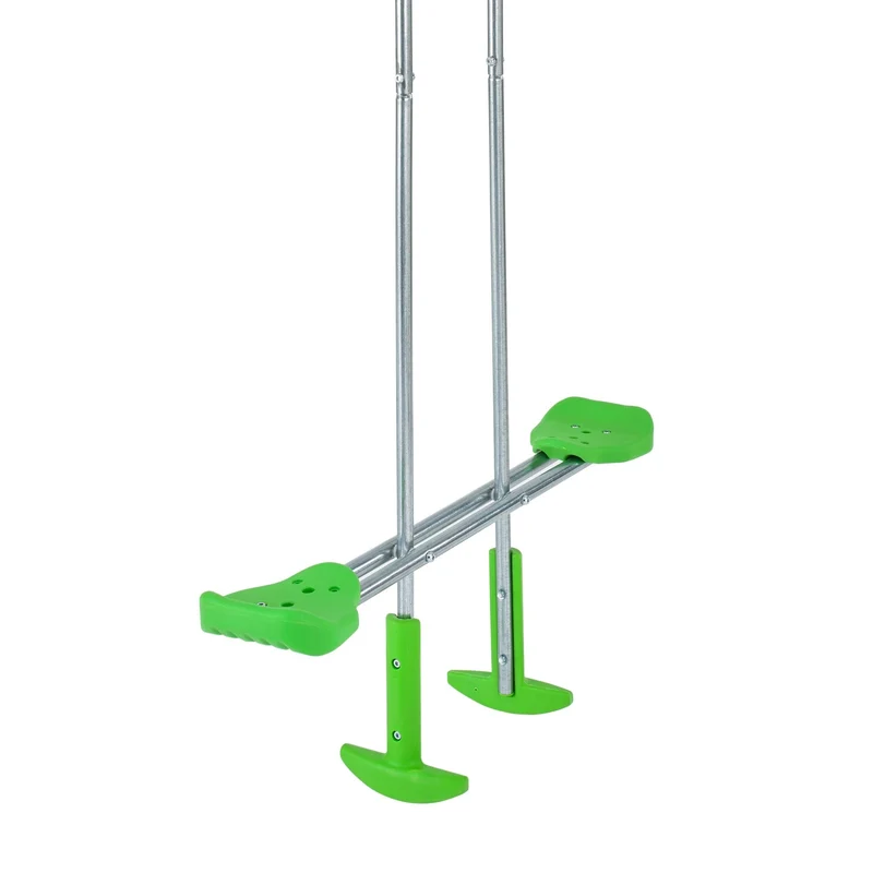 Balançoire vis-à-vis 2 enfants pour portique bois - poutre ronde D10 cm - vert