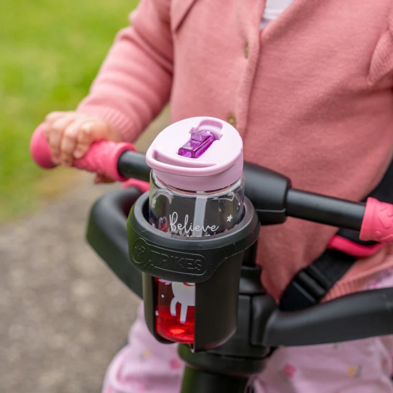 Tricycle enfant évolutif 4 en 1 rose DELUXE dès 1 an