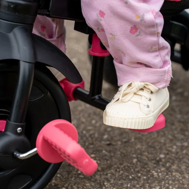 Tricycle enfant évolutif 4 en 1 rose DELUXE dès 1 an