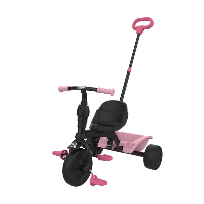 Tricycle enfant évolutif 4 en 1 rose DINO dès 1 an