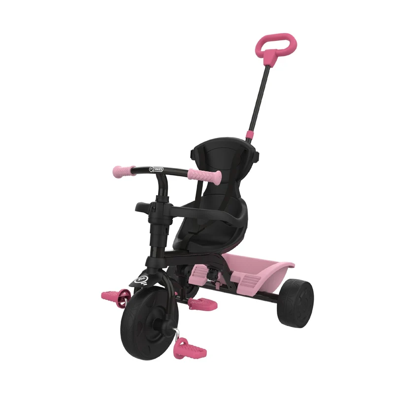 Tricycle enfant évolutif 4 en 1 rose DINO dès 1 an