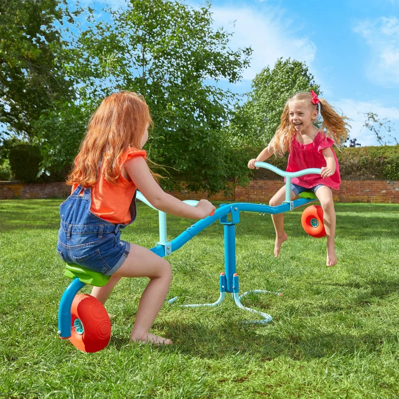 Trébuchet pour enfant balançoire à bascule rotatif 360° antichocs - métal - SPIRO SPIN CYCLONE