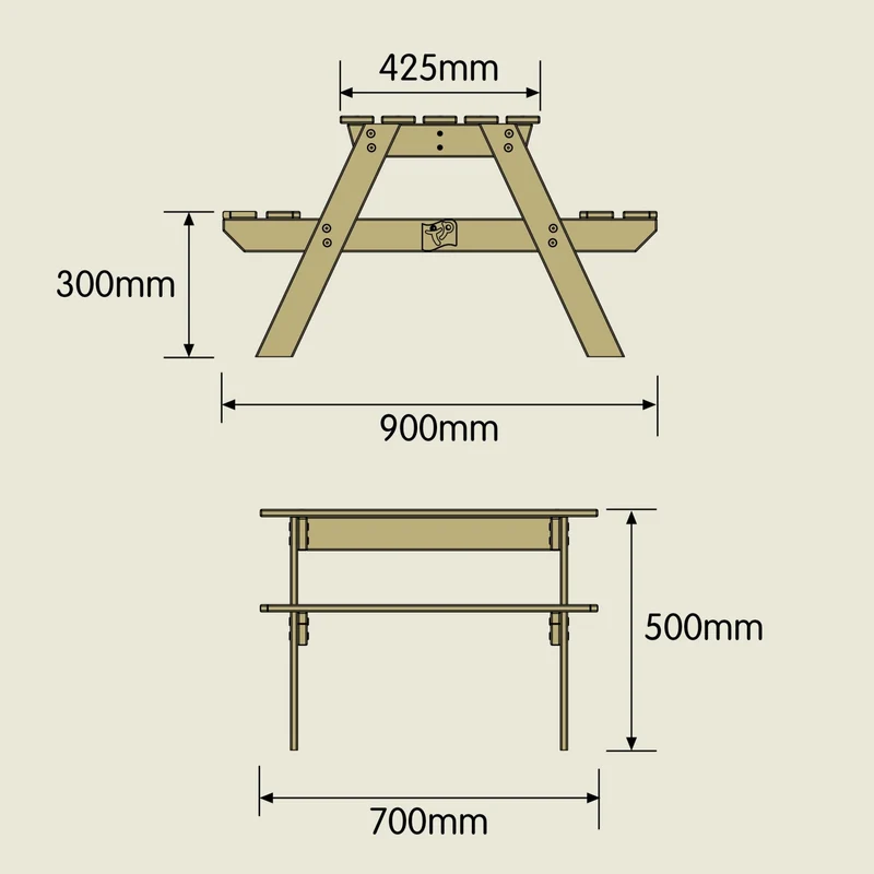 Table pique-nique pour enfant FORESTIERE bois FSC®