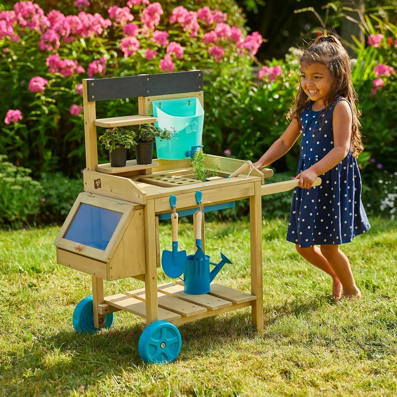 Table à rempoter mobile bois FSC® pour enfant dès 3 ans