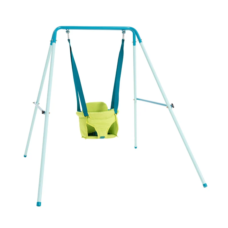 Portique balançoire fauteuil bébé pliant - métal - H129 cm