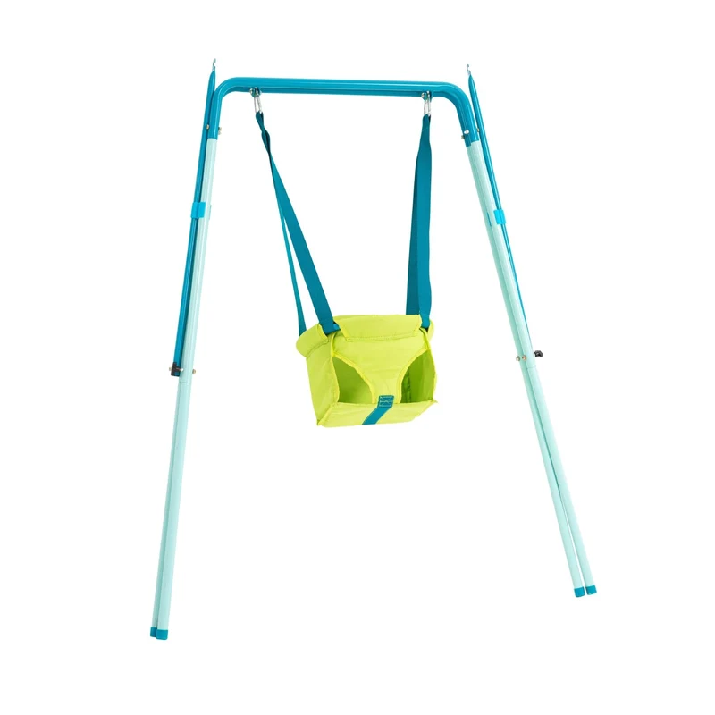 Portique balançoire fauteuil bébé pliant - métal - H129 cm