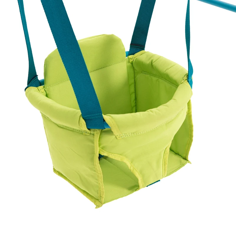 Portique balançoire fauteuil bébé pliant - métal - H129 cm