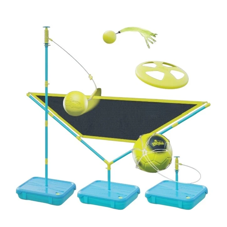 Set de jeux multisports Swingball® 5 en 1 toutes surfaces - speedball tennis, foot, volley, tailball et disque