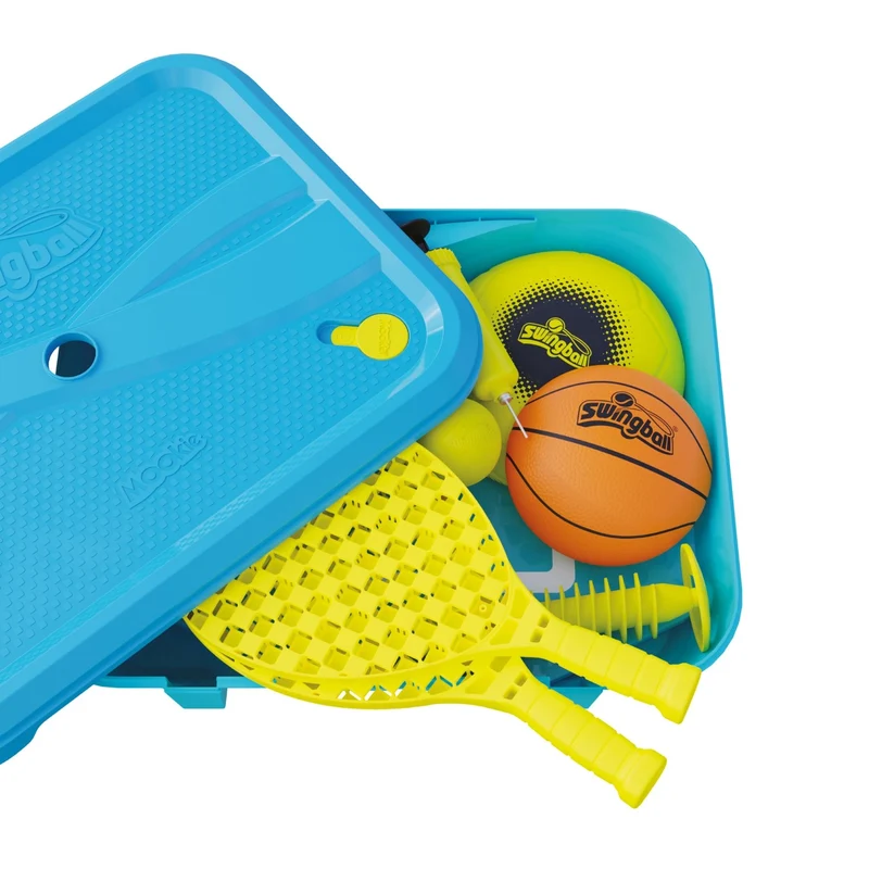 Set de jeux premier âge Swingball® 3 en 1 toutes surfaces - speedball tennis, foot et basketball