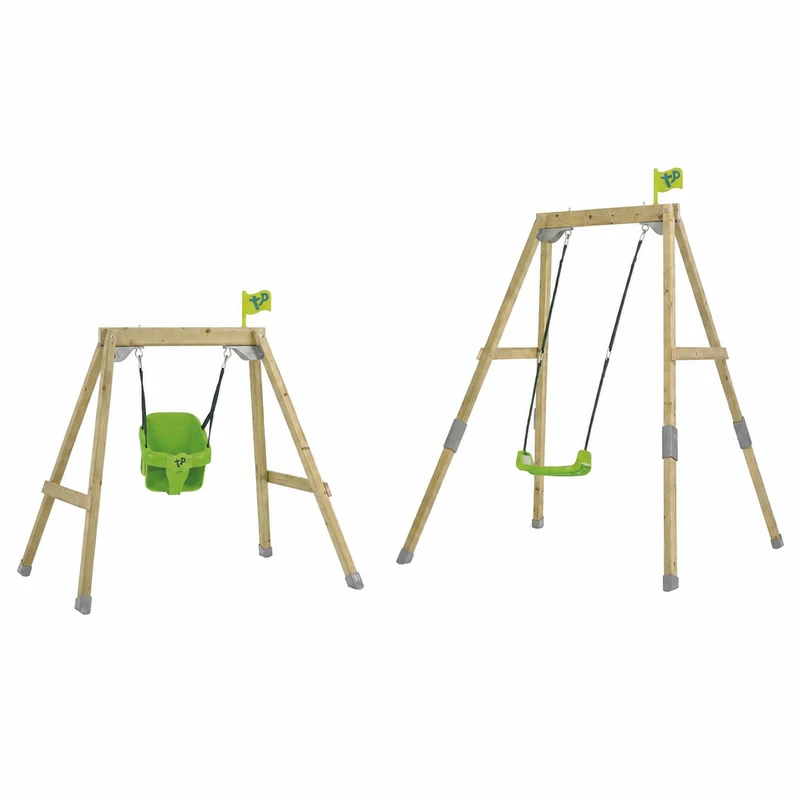 Portique balançoire évolutif avec fauteuil bébé - bois FSC® - H120-200 cm - FOREST ACORN