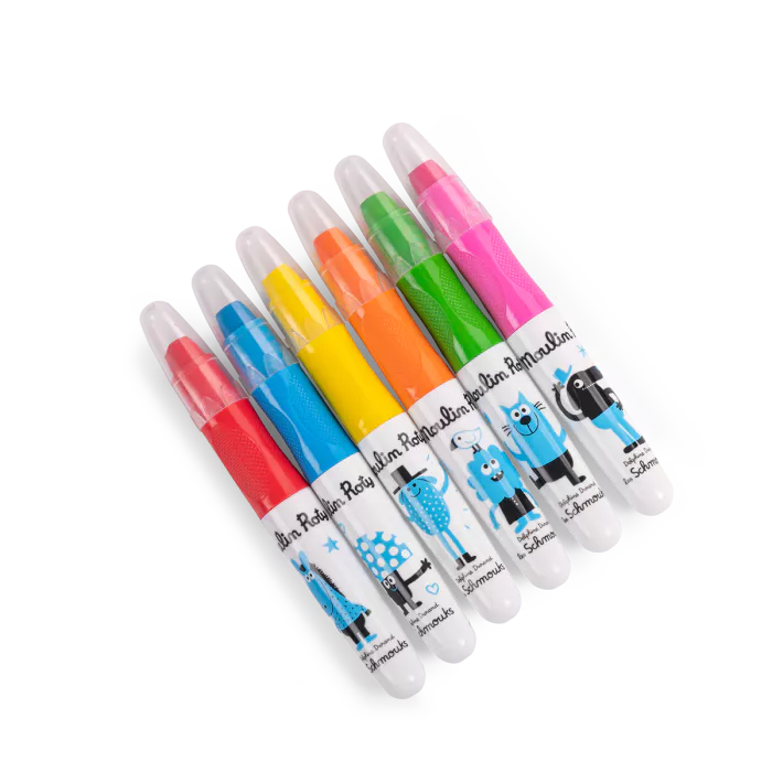Moulin roty - Les Schmouks - 6 crayons multisurfaces - 3 ans+