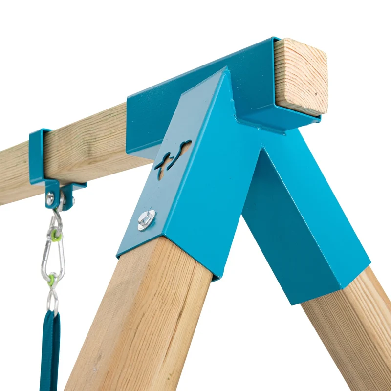 AIre de jeux pont de singe, 2 balançoires et toboggan - bois FSC® - TAMARIN SKYWOOD