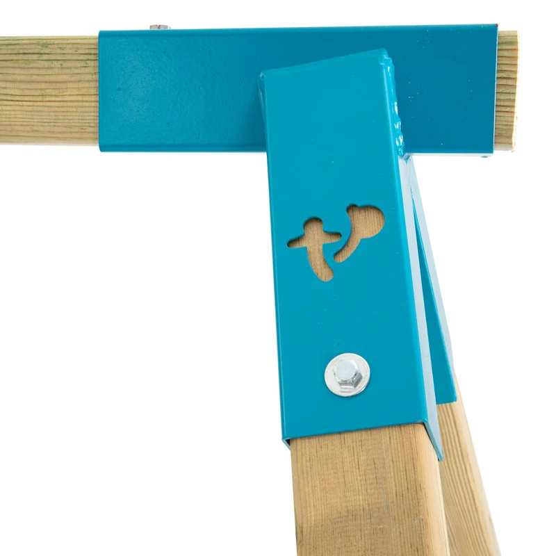 AIre de jeux 2 balançoires et toboggan - bois FSC® - H270 cm - OLIVÈTE SKYWOOD