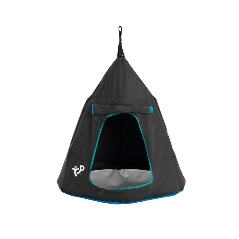 Balançoire tente enfant OVNI H190-250 cm noir
