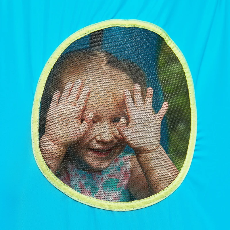Balançoire tente enfant OVNI H190-250 cm bleu